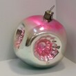 Шар  "Прожектор" розовый  (малый),ёлочная игрушка (Стекло СССР) - Biblion.shop 