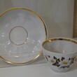 Винтажный чайная пара "Яблоневый цвет"  (Рижский фарфоровый завод RPR ,1960-е) - Biblion.shop 