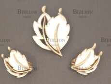 Украшение Trifari .Винтажный набор клипсы+брошь (США,1980г-1990г) - Biblion.shop 