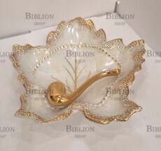 Фарфоровая пепельница ГДР с трубкой  (Винтаж,1960-е г) - Biblion.shop 