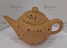 Заварочный авторский  чайник из глины (Китай ,ручная резьба,клеймо мастера) - Biblion.shop 