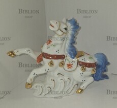 Статуэтка фарфоровая  Конь (Позолота,роспись) - Biblion.shop 