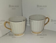 Пара фарфоровых чашек из кофейного сервиза (Барановка,1980-е г) - Biblion.shop 