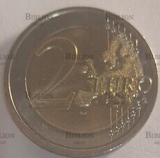 Монета Словения 2 евро 2012 "10 лет наличного евро" - Biblion.shop 