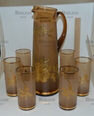 Набор для напитков, графин и стаканы (Чехословакия,1970-е г) - Biblion.shop 