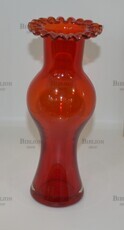 Ваза декоративная ,рубиновое цветное стекло(Винтаж СССР 1970-е,,завод Красный мак) - Biblion.shop 
