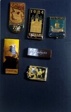 Значки "Города", набор коллекционных значков,6 шт - Biblion.shop 