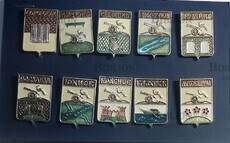 "Гербы Смоленской губернии", набор коллекционных значков,10 шт - Biblion.shop 