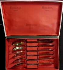 Набор чайных  ложек в коробке 5 ЮММЕТ (СССР,винтаж,1975 г,мельхиор) - Biblion.shop 