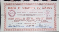 Акция 2500 франков Горнодобывающая промышленность , Франция,1958 г - Biblion.shop 