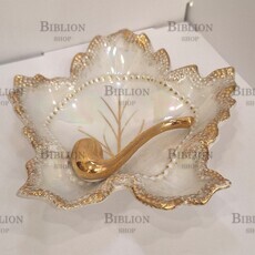 Фарфоровая пепельница ГДР с трубкой  (Винтаж,1960-е г) - Biblion.shop 