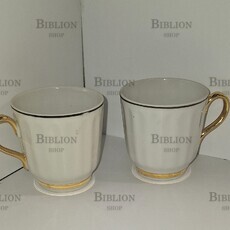 Пара фарфоровых чашек из кофейного сервиза (Барановка,1980-е г) - Biblion.shop 