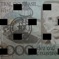 Банкнота 10 000 крузейро , Бразилия ( 1986 -1987г.) Надпечатка номинала  10 крузадо - Biblion.shop 