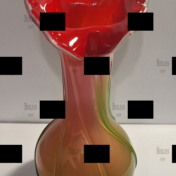 Ваза  винтажная разноцветная ,ручная работа (Стиль Мурано) - Biblion.shop 