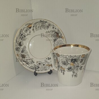 Чайная пара  ЛФЗ "Розы" (1970-е СССР,винтаж) - Biblion.shop 