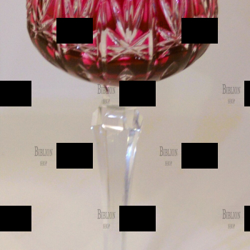 Бокал хрустальный  (Германия, цветной накладной хрусталь) - Biblion.shop 